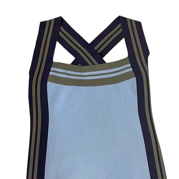Maeve Anthropologie Sleeveless Sporty Stripe Mini Dress Size XL Blue Green NWT - Picture 5 of 11